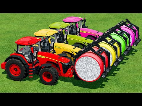 HARVEST COTTON AND TRANSPORT WITH JOHN DEERE TRACTORS AND MINI TRUCKS - Farming Simulator 22