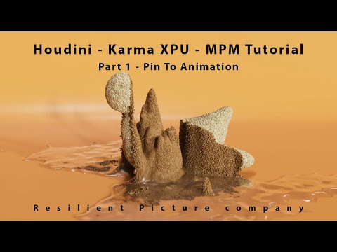 Houdini - Karma XPU - MPM Tutorial - Part 1 - Pin To Animation