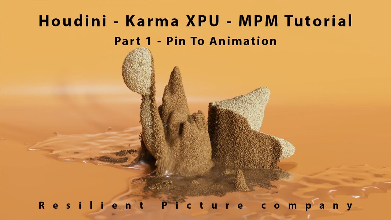 Houdini - Karma XPU - MPM Tutorial - Part 1 - Pin To Animation