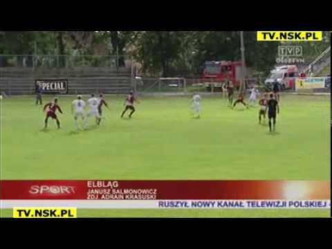 tv.nsk.pl 2013-09-01 Olimpia Elbląg - Garbarnia Kraków 2-0 (1-0) bramki relacja