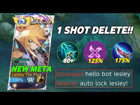 TOP 1 GLOBAL LESLEY CRAZY 1 SHOT BUILD IS HERE!!🔥😱 ( 100% BROKEN!! ) - MUST TRY! - MOBILE LEGENDS