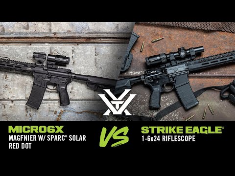 Red Dot and Magnifier or LPVO? Micro6x + SPARC® Solar Red Dot vs Strike Eagle® 1-6x24 - FAQ