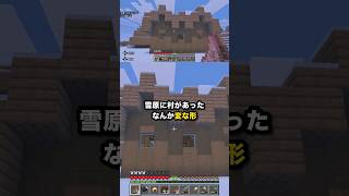 雪原に村があった なんか変な形 #マイクラ #Shorts