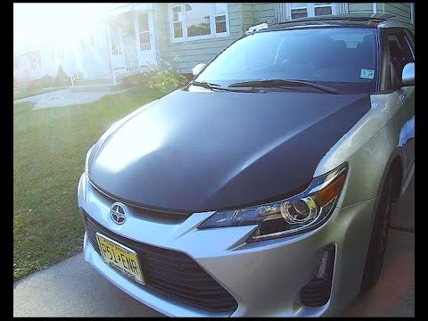 2014 Scion TC Carbon fiber hood wrap DIY instructions