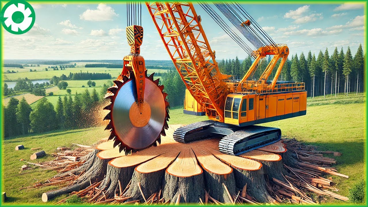 550 Extreme Dangerous Fastest Big Chainsaw Cutting Tree Machines | Agriculture Technology