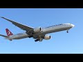 Turkish Airlines 777 300er Landing At LAX
