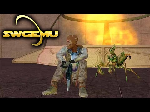 Star Wars Galaxies Gameplay - Taming On Corellia (Creature Handler Basics - SWGEmu Basilisk - )