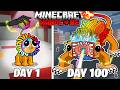 I Survived 100 Days As ELEMENTAL YARNABY In HARDCORE Minecraft