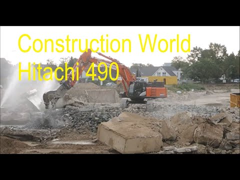 Hitachi 490 excavator with pulverizer