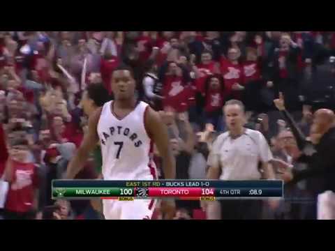 Kyle Lowry Hits Dagger Shot And The Bucks Broadcast Goes Crazy!