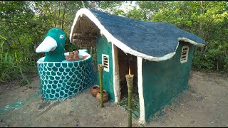 Build The Most Survival Tunnel House With Build Small Swimming Pool
