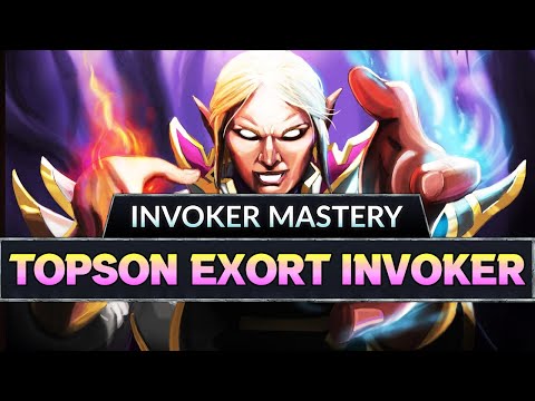 Topson Mastering Exort INVOKER - 3x STRONGER than before?! DOTA 2