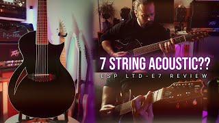 Video thumbnail for 7 STRING ACOUSTIC? | ESP LTD TL-7 REVIEW [Free Headrush Rig Download!] by Guitar Cinema