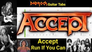 Run If You Can - Accept - Guitar + Bass TABS Lesson