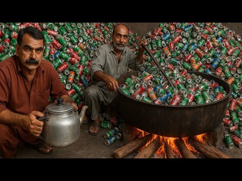Tons of Waste Cans to Shiny Aluminium Kettle | Pakistani Recycling Factory Tour