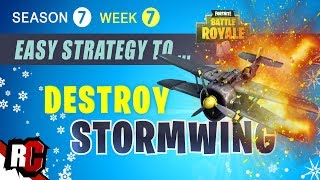 fortnite week 7 easy strategy to destroy x4 stormwing plane plane map locations - fortnite easiest time trials plane