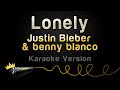 Justin Bieber Benny Blanco Lonely Karaoke Version