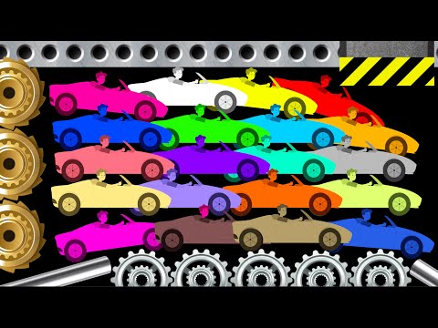 Survival Car Race in Algodoo - Escape from Giant Gears - Best Stickman Crusher