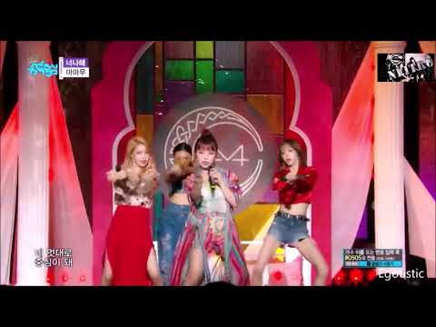 jung wheein (+ahn hyejin) changing it up during the chorus :)