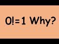 Why does 0 factorial equals 1?