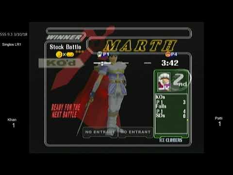 SSS 9.3 SSBM - Khan (Marth) vs. Patti (Ice Climbers) - Melee LR1