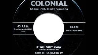 1956 version: George Hamilton IV - If You Don’t Know (I Ain’t Gonna Tell You)