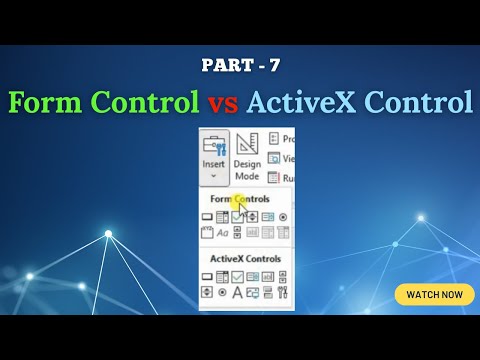 Part 7 - Form Controls vs ActiveX Controls in Excel VBA – Clear Difference Explained!  Hindi