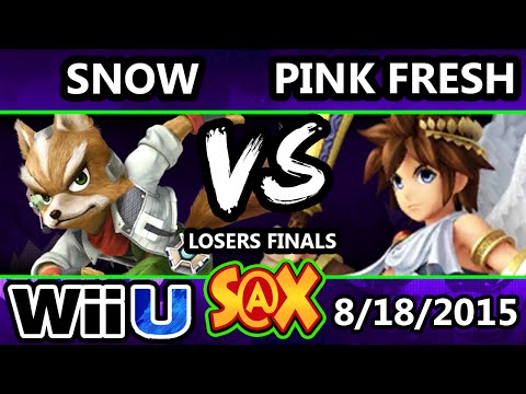 S@X 111 - Snow (Fox) Vs. Pink Fresh (Pit) SSB4 Losers Finals - Smash wii u - Smash 4