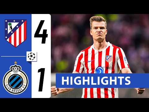 Atletico de Madrid 4 vs 1 Brugge | All Goals and Highlights | UEFA Champions League