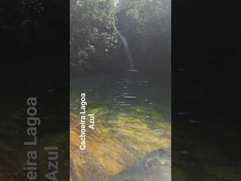 Cachoeira Lagoa Azul é a última na trilha de 1.5km das Cachoeirad bonsucesso em Pirenopolis-GO