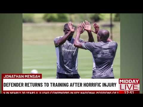 Defender Jonathan Mensah Returns To Training After Horrific Injury