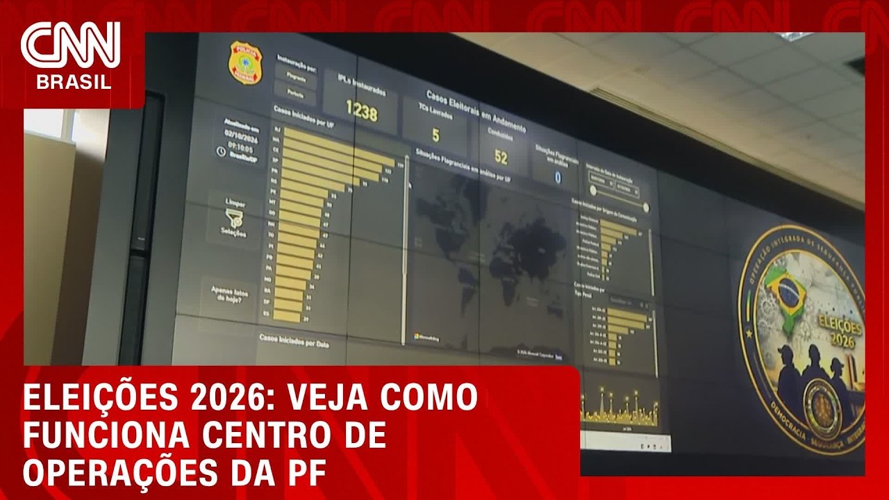 Veja como funciona centro de operações da PF na eleição | LIVE CNN