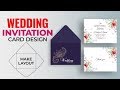 How to Make Wedding Invitation Card Design in Illustrator | Wedding Envelope Design & Dieline #MH