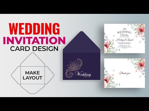 How to Make Wedding Invitation Card Design in Illustrator | Wedding Envelope Design & Dieline 