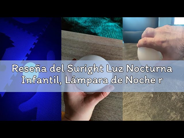 Vídeo relacionado con Suright Luz Nocturna Infantil, Lámpara de Noche recargable por USB