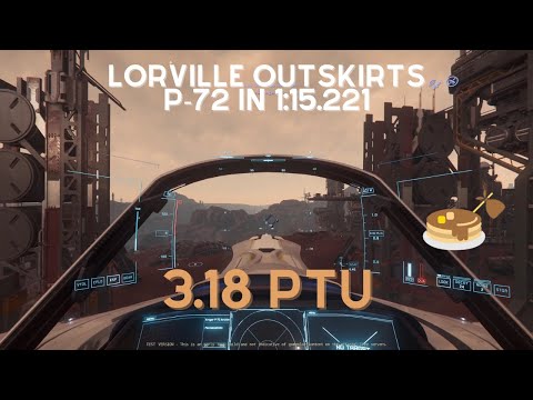 Star Citizen: 3.18 PTU Racing - Lorville Outskirts P-72 Platinum Finish