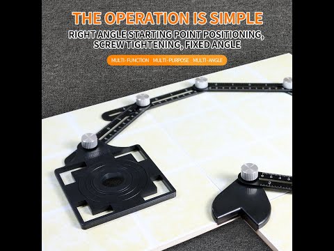 That's why multi-angle ruler is very important for installing floor tile and a round hole in tile