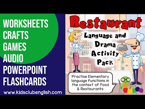 Restaurant Language and Drama Activity Pack Video Preview