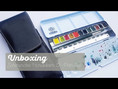 Unboxing The Schmincke Horadam 12 Pan Set With Leather Case
