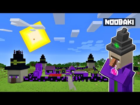 WE TRANSFORMED TO DESTROY VILLAGE WITH WITCHES IN MINECRAFT