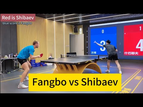 【table tennis】Fangbo vs Rassia No1  Alexander Shibaev