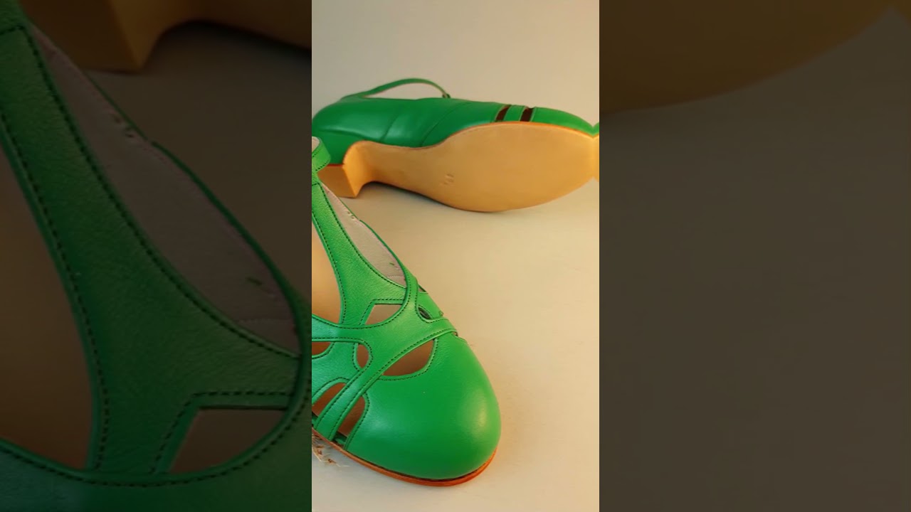 Spring in Apple Green leather