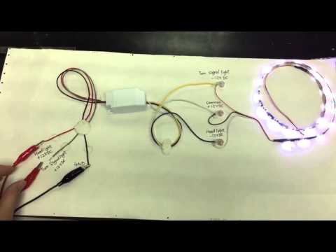 How to wire Oznium's Switchback LED Driver - Cool White & Amber Side Emitting Headlight LED Strips