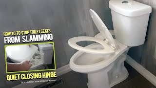 How To Stop Toilet Seats From Slamming. Quiet Close Toilet Seat Hinges Install