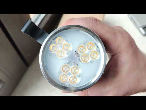 Review flashlight Convoy 3X21E &mdash;12000 lumens from 12*Nichia 519A R9080