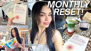 MONTHLY RESET 🌱📖 Goal Setting, Healthy Habits, Reading & Pinterest Vision Board!