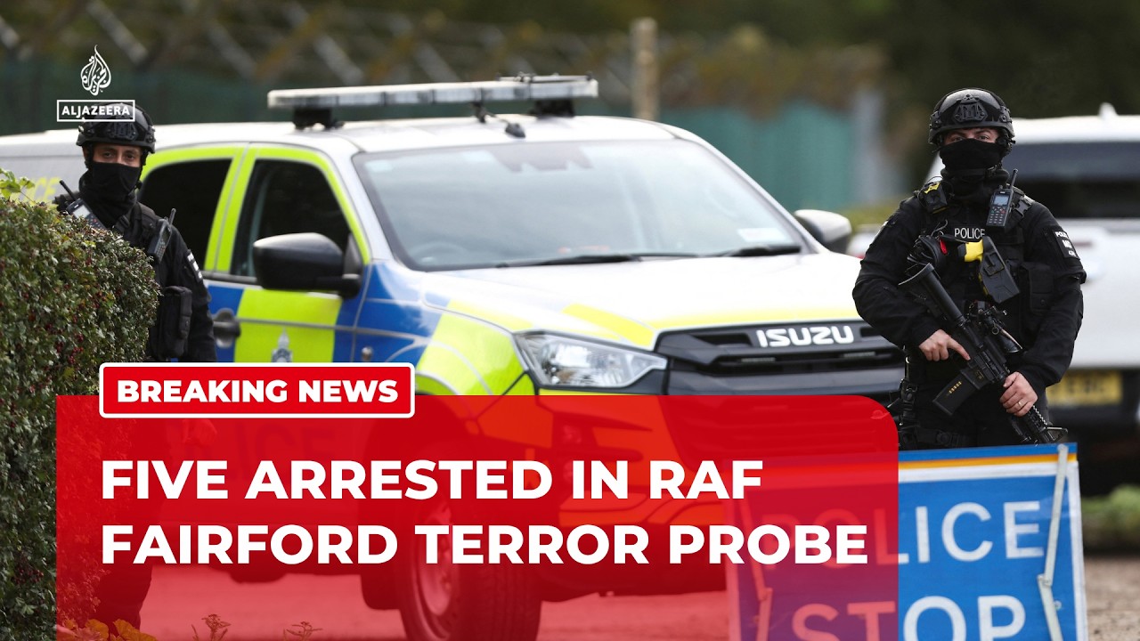BREAKING: Five British men arrested over suspected terrorism offences near RAF Fairford