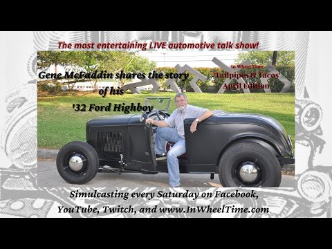 'Ol skool cool, flat head V8 1932 Ford roadster and a Audi Q5 in the Pre-owned Showroom