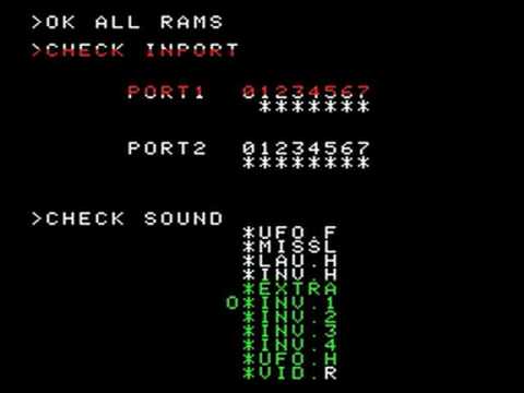 Space Invaders Test ROM (Unknown 19??)  Attract Mode 60fps