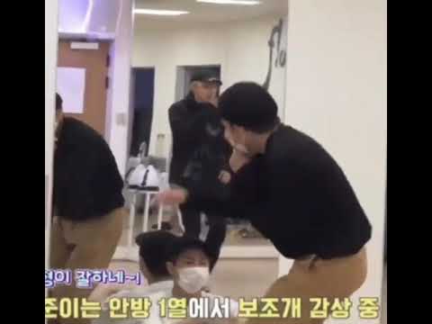 BTS V | dancing in front of RM (Dimple)